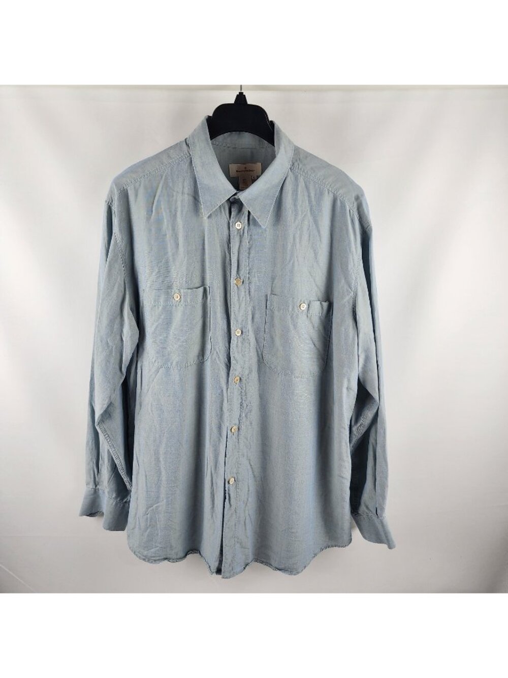 Ermenegildo Zegna Dress Shirt Mens XL Blue L/S Button Up